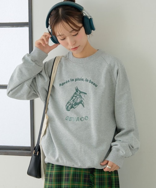 【GEVACO】裏毛刺繍プリントプルオーバー