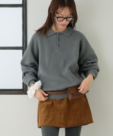 【GEVACO】ロングスリーブニットポロ