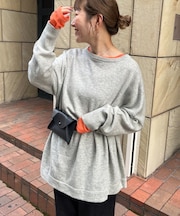 【てら企画】ウール混オーバニットチュニック