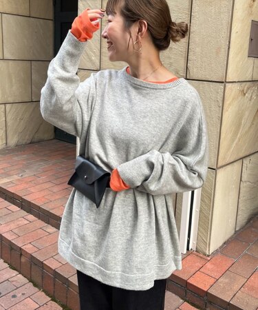 【てら企画】ウール混オーバニットチュニック