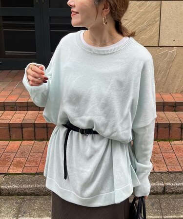 【てら企画】ウール混オーバニットチュニック