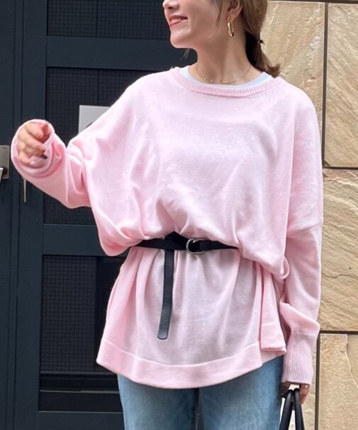 【てら企画】ウール混オーバニットチュニック