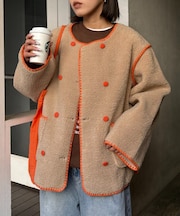 【HELLO.SANFRANCISCO】ハマグリステッチボアジャケット