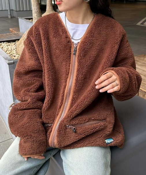 【Franklin Climbing】カスケードシェルパーフリースカーディガン