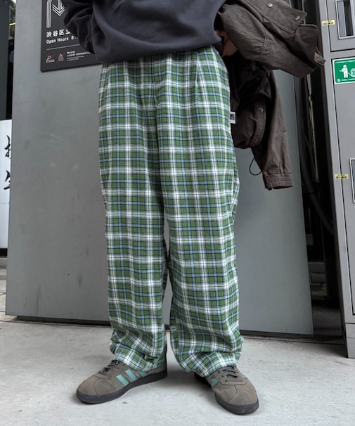 【PATTIPATTI】ブランケットネルチェックパンツ