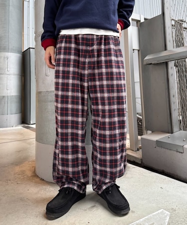 【PATTIPATTI】ブランケットネルチェックパンツ