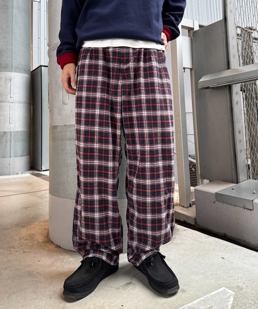【PATTIPATTI】ブランケットネルチェックパンツ