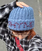 【UNISEX】刺繍ロゴニットキャップ