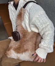 ポーチチャーム付きミックスボアBAG