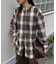 ウエストマークチェックオーバーシャツ
