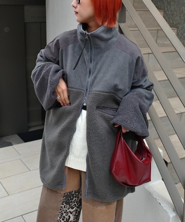 【etsinta/エシンタ】リメイクフリースオーバージャケット