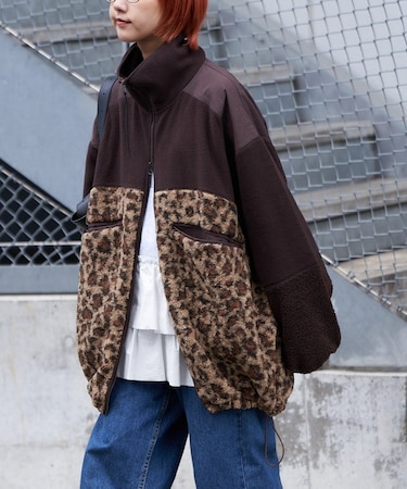 【etsinta/エシンタ】リメイクフリースオーバージャケット