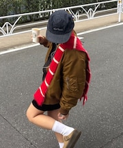 シャギーボーダーマフラー