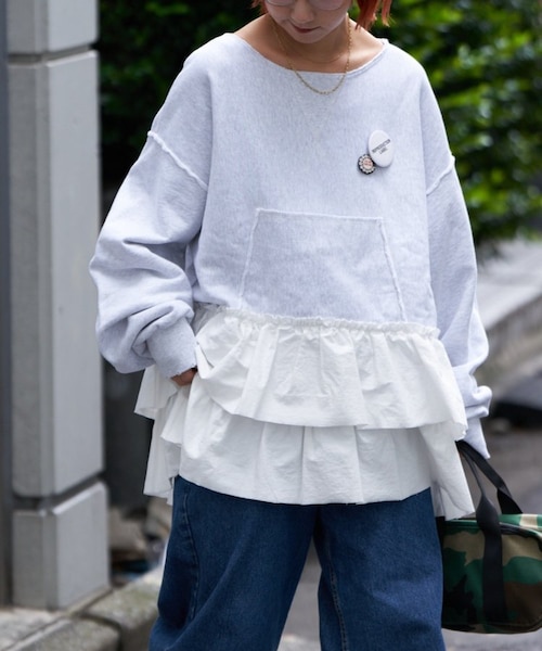 etsinta/エシンタ】リメイク裾フリルスウェット｜チャオパニック