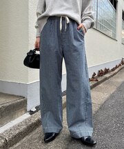 【5サイズ展開/低身長・高身長対応】デイリーイージーワイドデニム