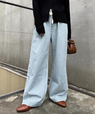 【5サイズ展開/低身長・高身長対応】デイリーイージーワイドデニム