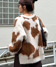 【主役級】ニュアンス柄シャギーニット