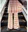 ★H.Sチェックメロー切り替えフレアパンツ