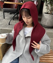 フード付きスカーフマフラー