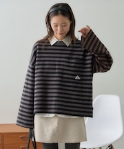 【GEVACO】ショートボーダーニットプルオーバー