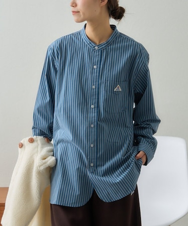 【GEVACO】起毛バンドカラーシャツ