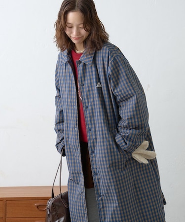 【GEVACO】中綿ステンカラーロングコート