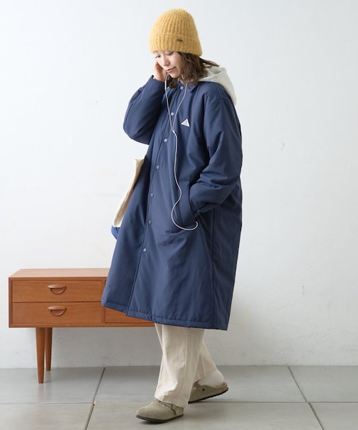 【GEVACO】中綿ステンカラーロングコート
