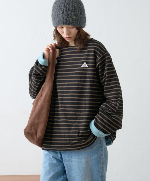 【GEVACO】裏フリースボートネックリバーシブルプルオーバー