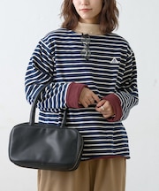 【GEVACO】裏フリースボートネックリバーシブルプルオーバー