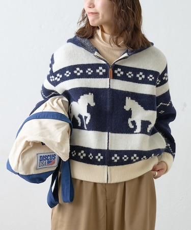 【GEVACO】カウチンフーディニットカーディガン