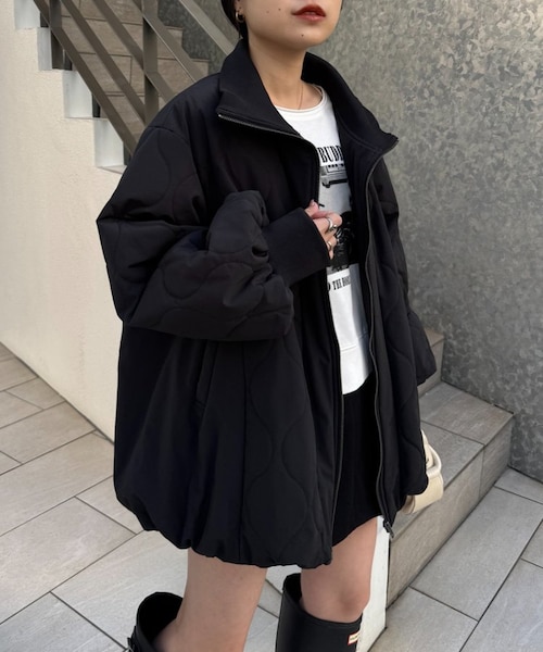 チャオパニックティピー　切り替えキルティングスタンドカラーバルーンブルゾン 軽量/春まで使える】切り替えキルティングスタンドカラーバルーン