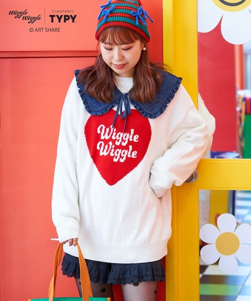 【wigglewiggle】柄ジャガードニット