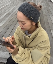 【プチプラ】プレート付きリブヘアターバン