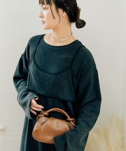 【すっきり見え／ビスチェ付き】あったかフリースワンピース