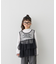 【KIDS】ティアードチュール付きリブトップス≪ジュニアサイズあり≫