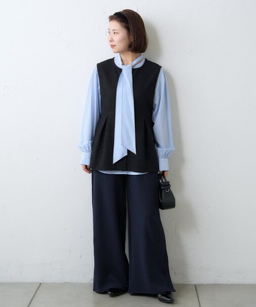 ≪オケージョン対応≫ツイードベスト付きパイピングラインパンツセット