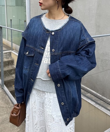 【アップデート／袖取り外し可能】柔らかデニムジャケット