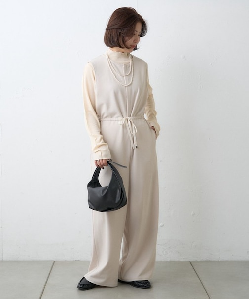 ≪オケージョン対応≫シアーリブTEE付きオールインワン