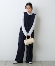 ≪オケージョン対応≫シアーリブTEE付きオールインワン