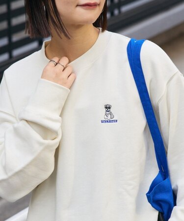 DOGS刺繍ロゴプリントスウェット