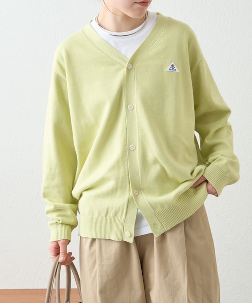 【GEVACO】コットンVネックカーディガン