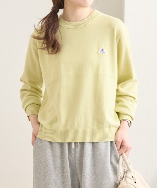 【GEVACO】コットンラウンドネックニット