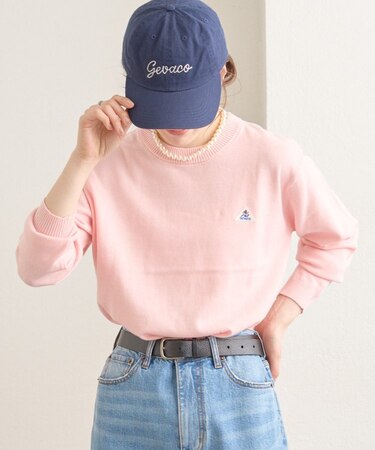 【GEVACO】コットンラウンドネックニット