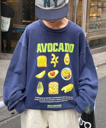 【SOUNDS GOOOOD】ベジタブルプリントパウダー加工スウェット