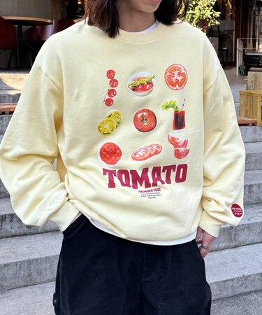 【SOUNDS GOOOOD】ベジタブルプリントパウダー加工スウェット