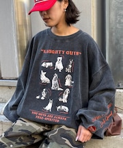 【SOUNDS GOOOOD】DOGプリント刺繍ヴィンテージスウェット