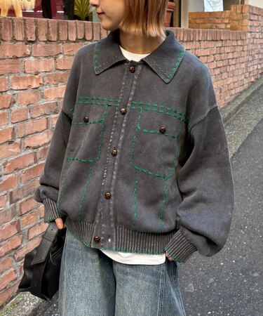 【SOUNDS GOOOOD】製品染めニットジャケット