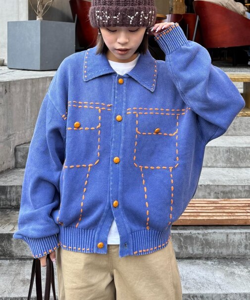 【SOUNDS GOOOOD】製品染めニットジャケット