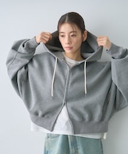 【ゆるっと抜け感大人フーディー】ドルマンスリーブピグメントダンボールパーカー