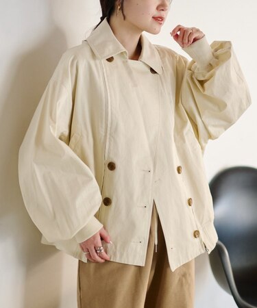 【2WAY】ZIP切替トレンチコート